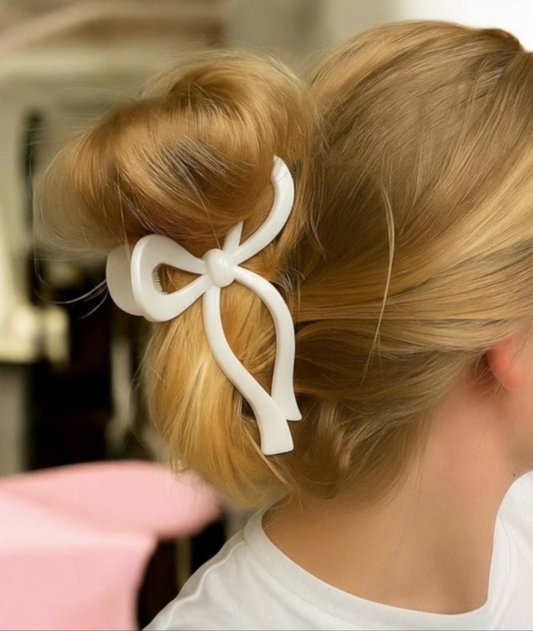 "Winter Bow" Hårklemme (Hvid)