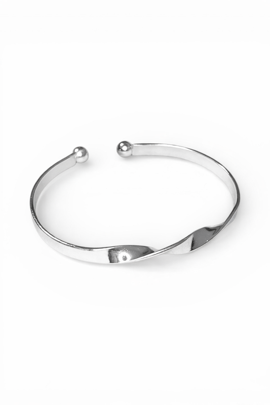 Silver Twist Bangle